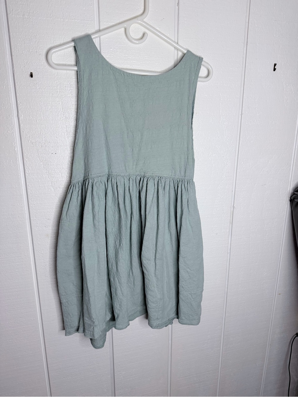 Free People Sage Green Sleeveless Babydoll Top